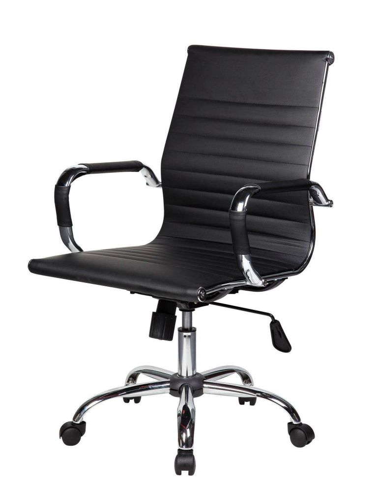 Sedia con ruote Disrae, Nero, 62x54h92-102 cm