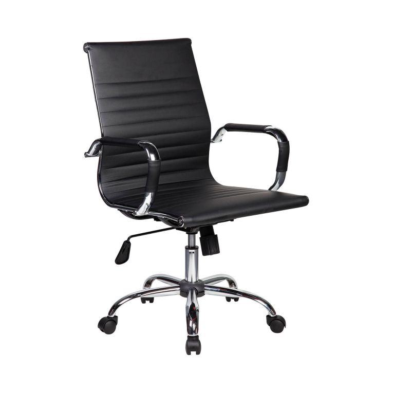 Sedia con ruote Disrae, Nero, 62x54h92-102 cm