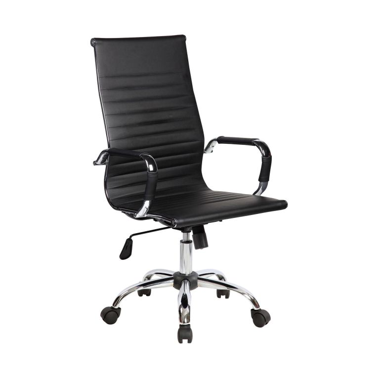 Sedia con ruote Disrae, Nero, 63x54h106-116 cm
