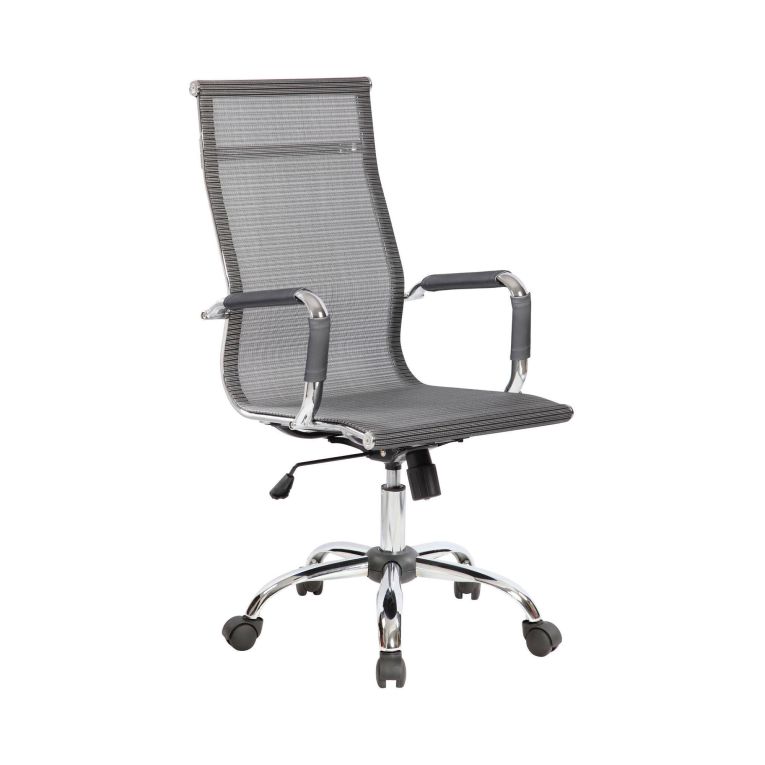 Sedia con ruote Dmannin, Grigio, 63x54h106-116 cm
