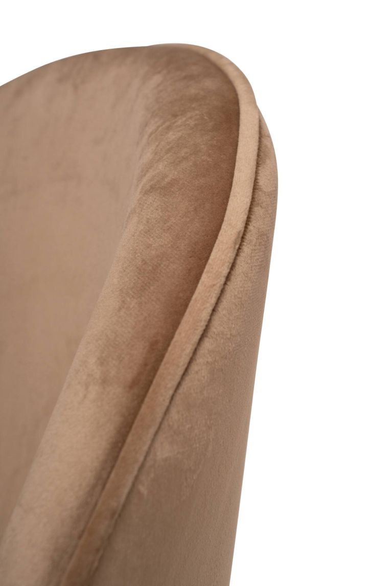 Sedia cucina imbottita in velluto beige - Achito
