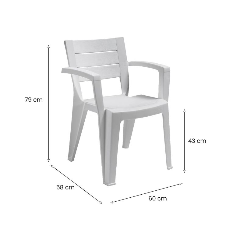 Sedia da esterno anti pioggia bianco - Camogli