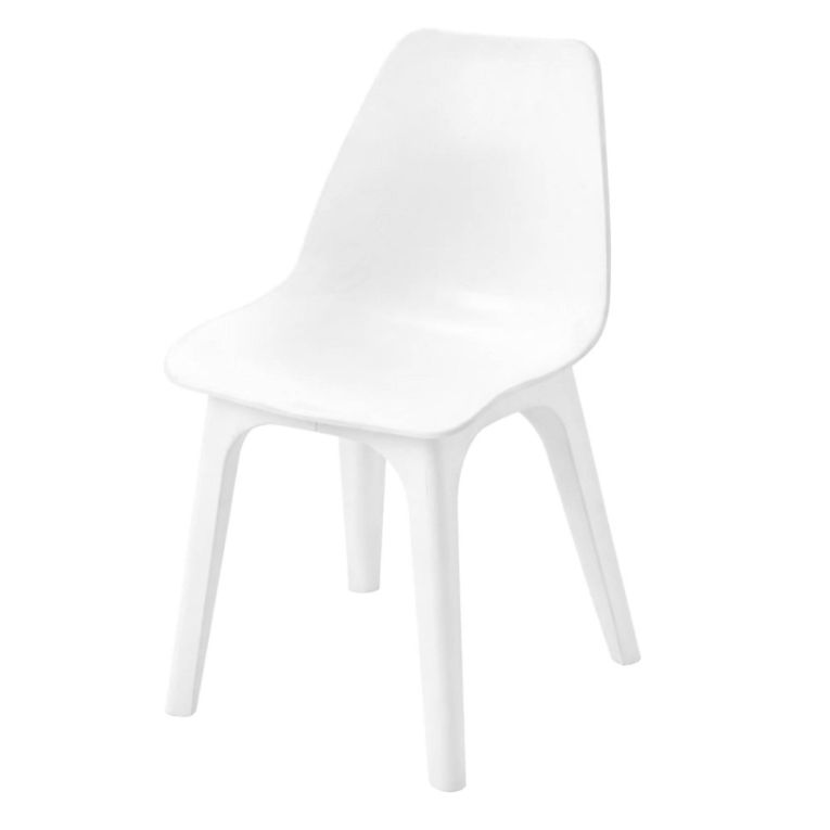 Sedia da Esterno Bianco una Sedia Peso Supportato 120 kg, Colore Seduta Bianco Made in Italy - Montivilla