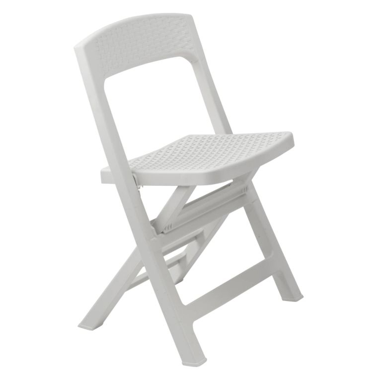 Sedia da Esterno Bianco una Sedia Pieghevole, Colore Seduta Bianco - Sanzeno
