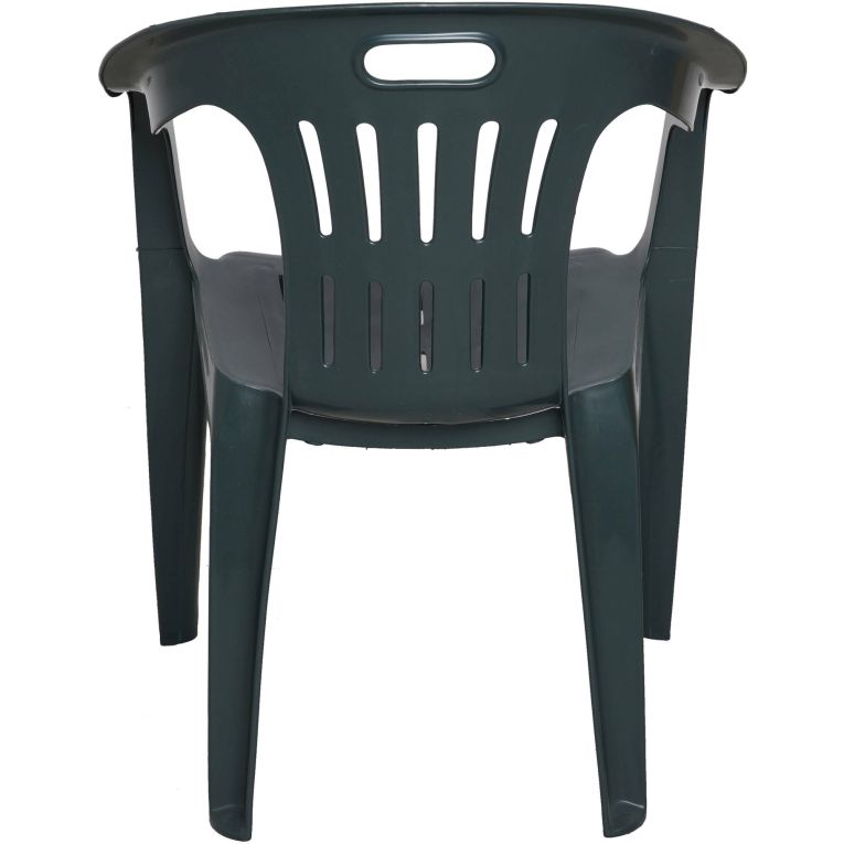 Sedia da esterno Bisceglie, Seduta da giardino, Sedia per tavolo da pranzo, Poltrona outdoor, 100 % Made in Italy, 56x55h78 cm, Verde