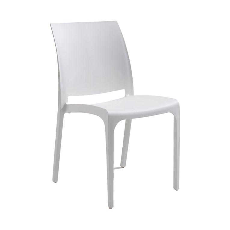 Sedia da esterno Camo, 54x46 h80 cm, Bianco