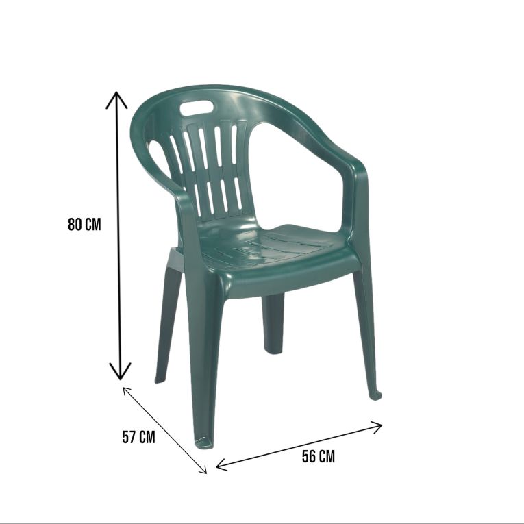 Sedia da esterno Damorus, 56x55h78 cm, Verde