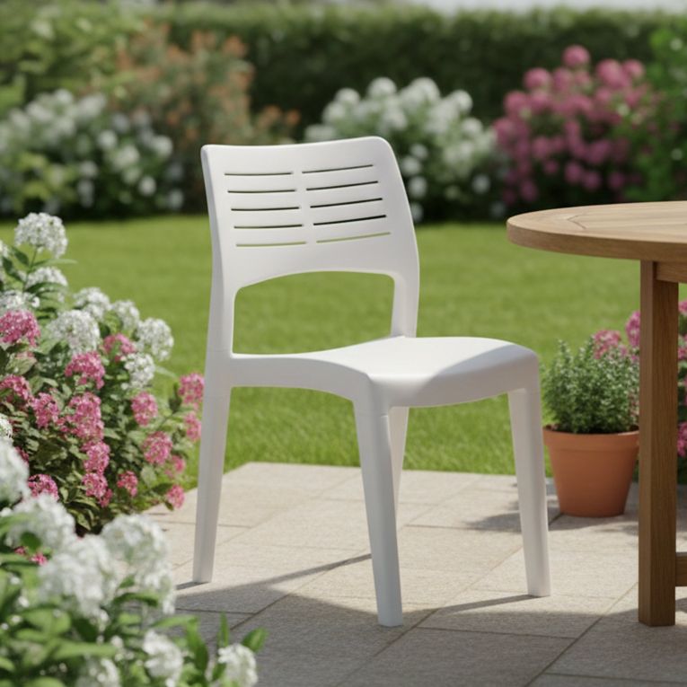Sedia da esterno design bianco - Genny