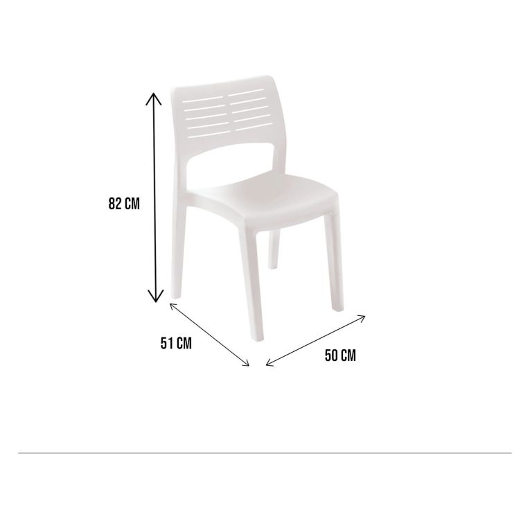 Sedia da esterno design bianco - Genny