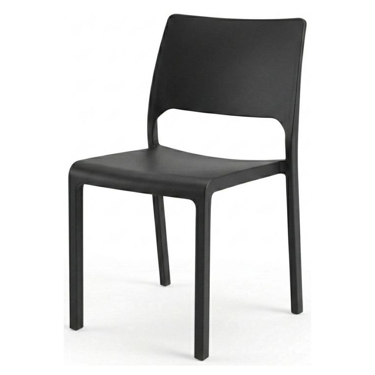 Sedia da esterno design impilabile antracite - Cereseto