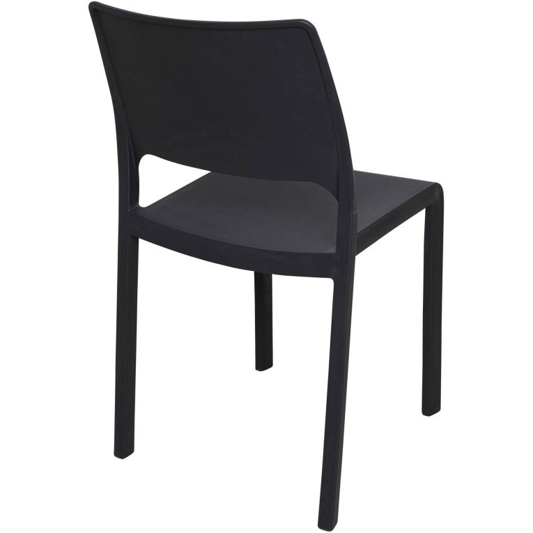 Sedia da esterno design impilabile antracite - Cereseto