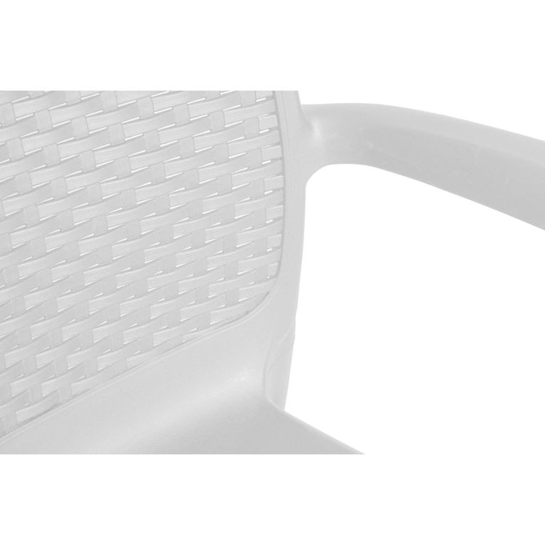 Sedia da esterno elegante impilabile bianco - Asha