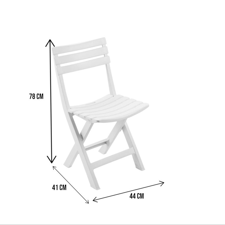 Sedia da esterno in plastica bianco - Arizona