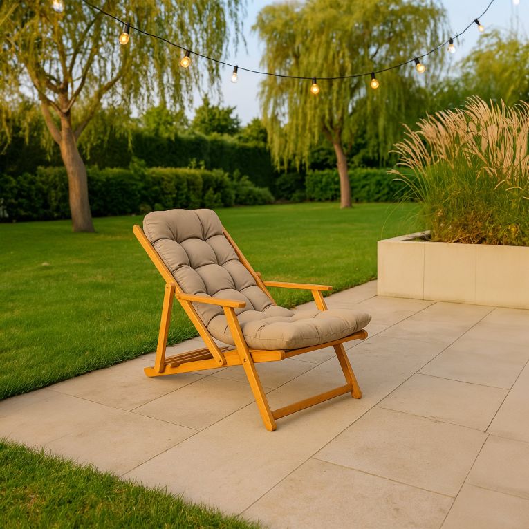 Sedia da esterno Maat, Seggiola da giardino, Seduta outdoor multiuso, Panchina da giardino, 66x48 h110 cm, Marrone