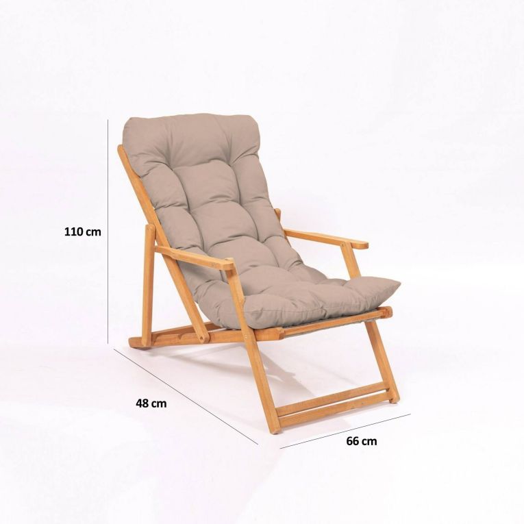 Sedia da esterno Maat, Seggiola da giardino, Seduta outdoor multiuso, Panchina da giardino, 66x48 h110 cm, Marrone