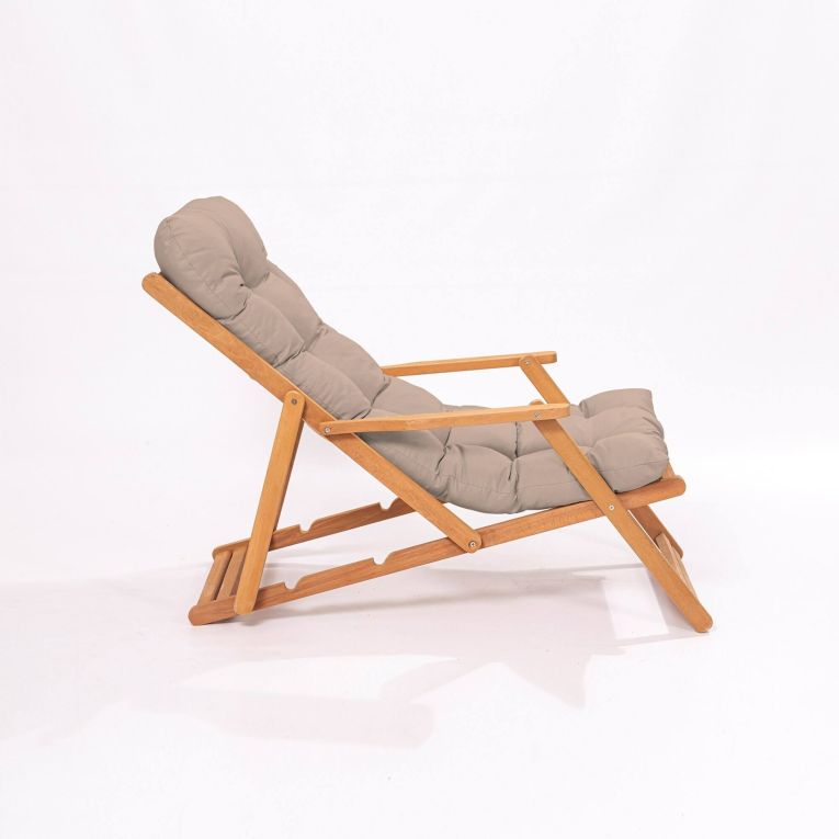 Sedia da esterno Maat, Seggiola da giardino, Seduta outdoor multiuso, Panchina da giardino, 66x48 h110 cm, Marrone