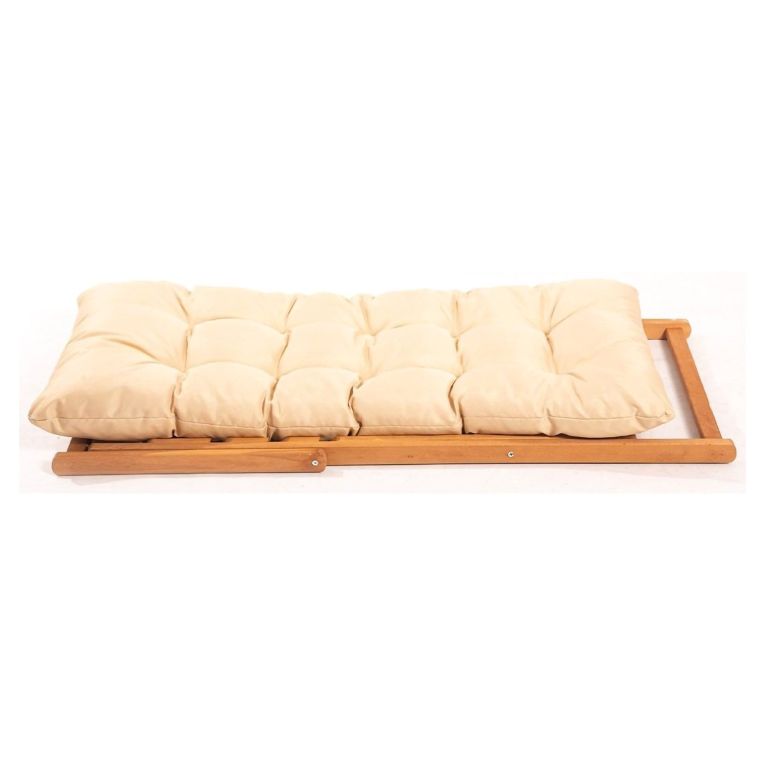 Sedia da Esterno Marrone Bianco Crema Schienale Reclinabile una Sedia, Imbottito - Coghinass