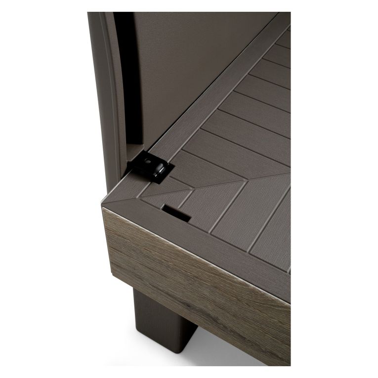 Sedia da Esterno Marrone Noce Grigio una Sedia Imbottito, Modulabile Componibile - Houghton