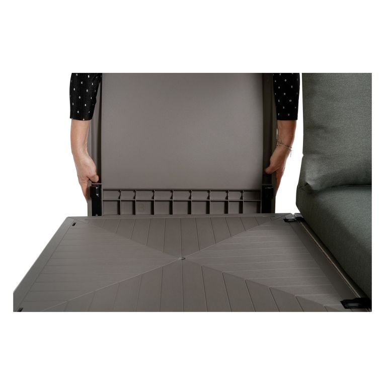 Sedia da Esterno Marrone Noce Grigio una Sedia Imbottito, Modulabile Componibile - Houghton