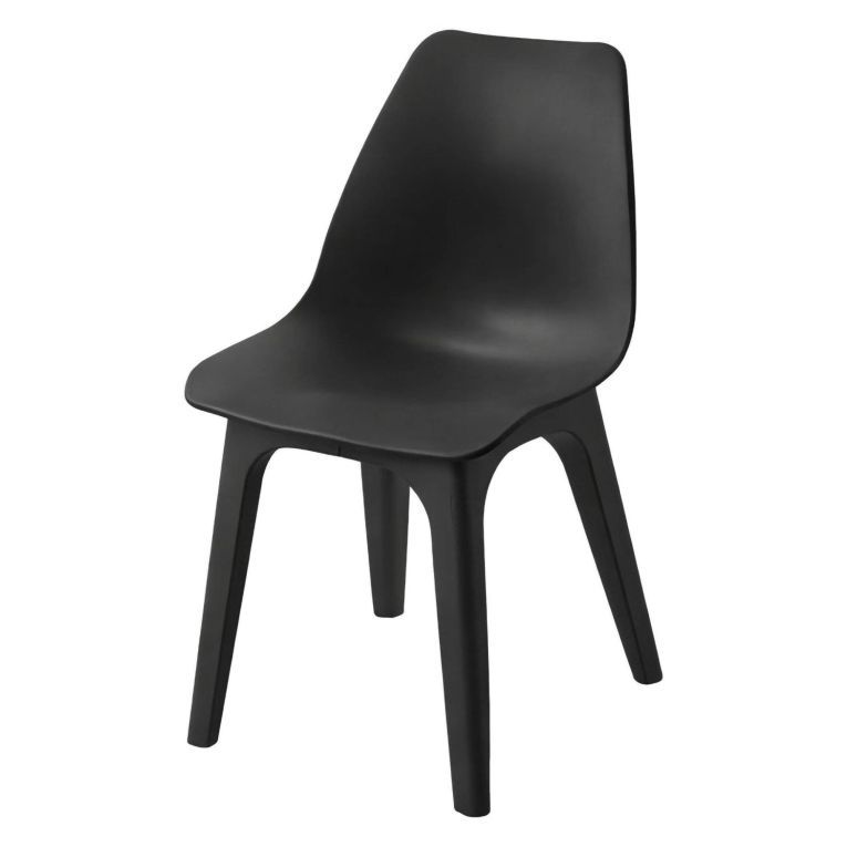 Sedia da Esterno Nero Antracite una Sedia Peso Supportato 120 kg, Sfumatura Colore Seduta Antracite Made in Italy - Montivilla