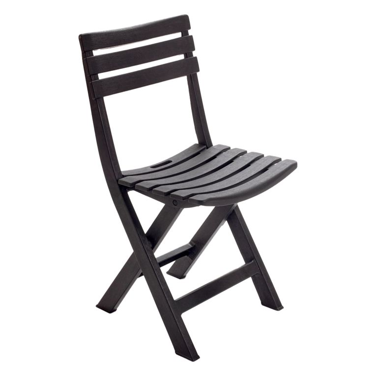 Sedia da Esterno Nero Antracite una Sedia Pieghevole, Peso Supportato 120 kg Made in Italy - Arizona