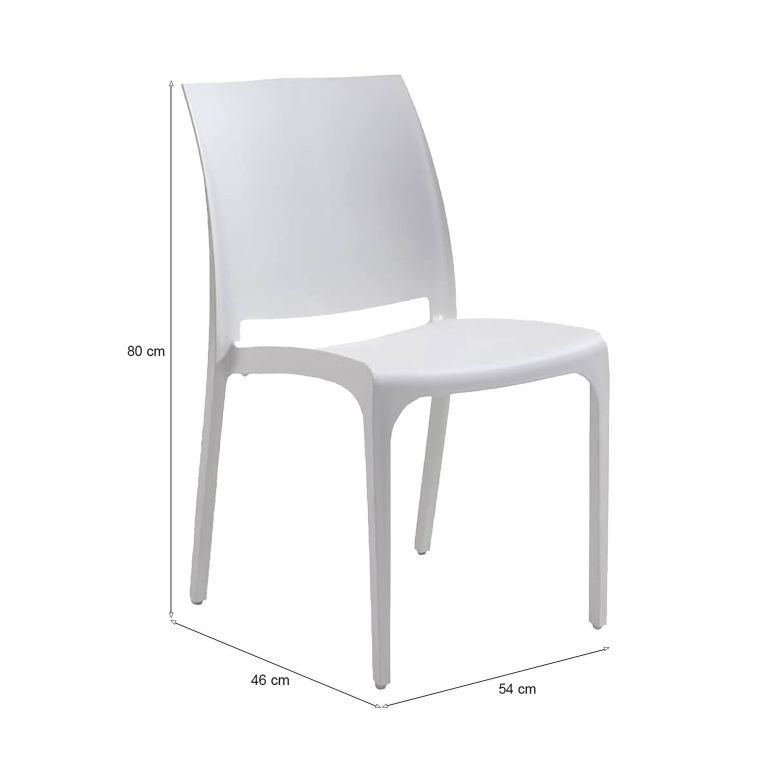 Sedia da esterno resistente bianco - Dusanbe