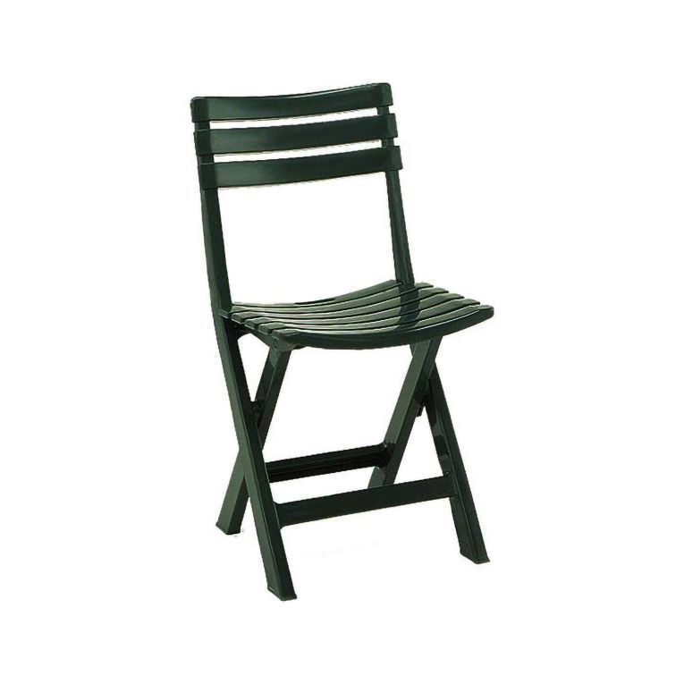 Sedia da esterno Terni, Seduta da giardino pieghevole, Sedia per tavolo da pranzo, Poltrona outdoor, 100 % Made in Italy, Cm 44x41h78, Verde