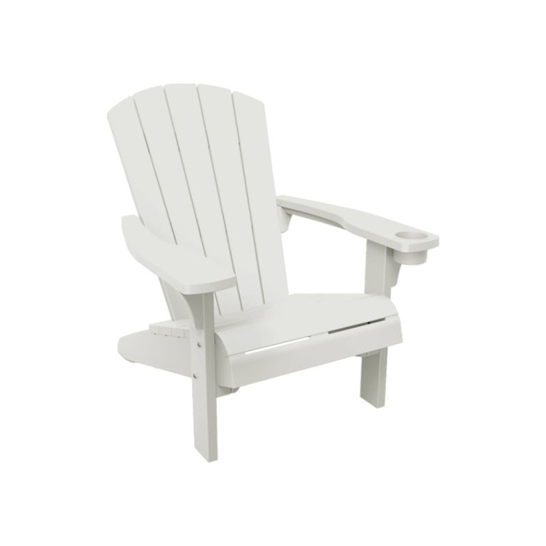 Sedia da esterno Tombolo, Seggiola da giardino, Seduta outdoor multiuso, Panchina da giardino, 80x93 h93 cm, Bianco