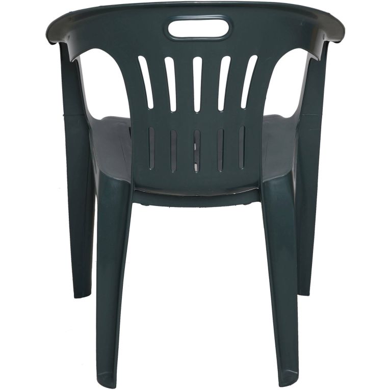 Sedia da esterno Velletri, Set di 4 sedute da giardino, Sedia per tavolo da pranzo, Poltrona outdoor, 100 % Made in Italy, 56x55h78 cm, Verde