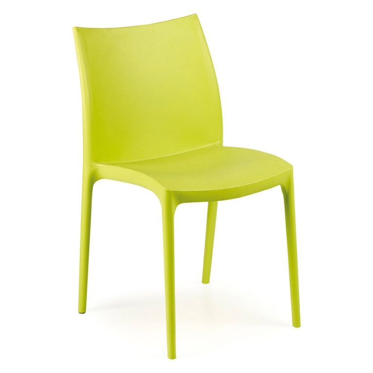 Sedia da Esterno Verde una Sedia Impilabile, Peso Supportato 120 kg Made in Italy - Grover