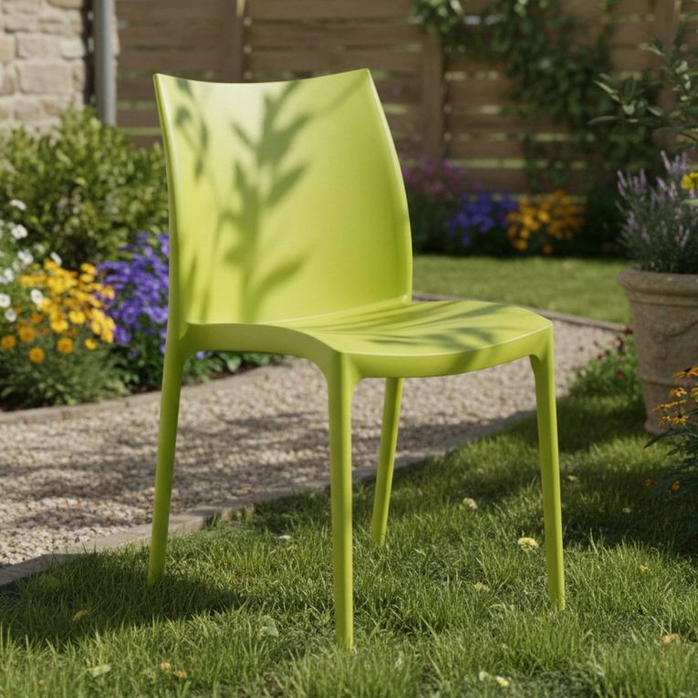 Sedia da Esterno Verde una Sedia Impilabile, Peso Supportato 120 kg Made in Italy - Grover