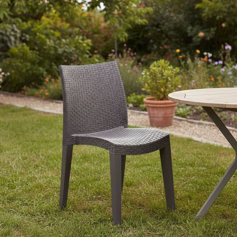 Sedia da giardino impilabile marrone - Ant