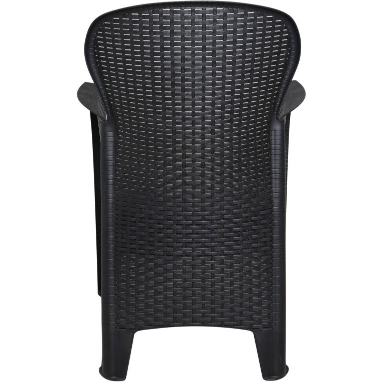 Sedia da giardino in plastica antracite - Amilton