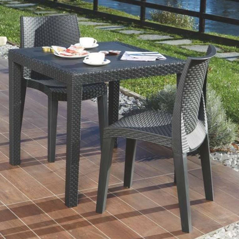Sedia da giardino moderna impilabile antracite - Ant