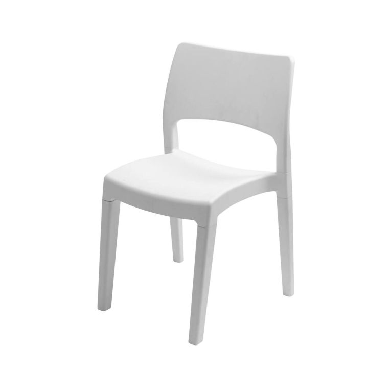 Sedia da giardino resistente bianco - Zircone