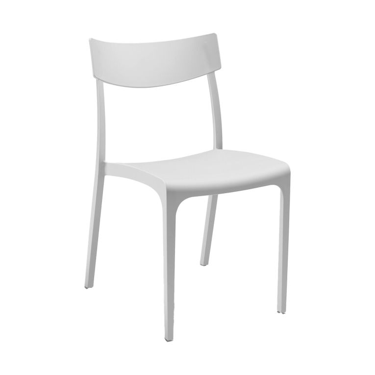 Sedia da terrazza impilabile bianco - Lupia