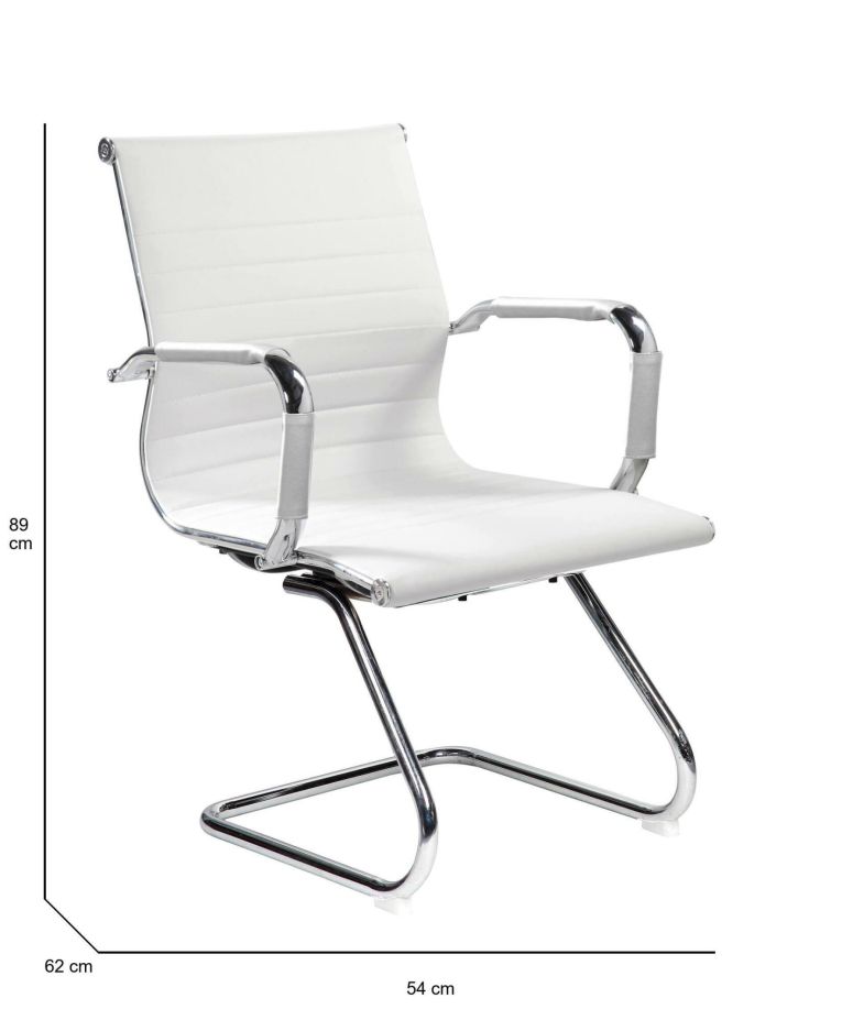 Sedia Dfusett, 62x54h89 cm, Bianco