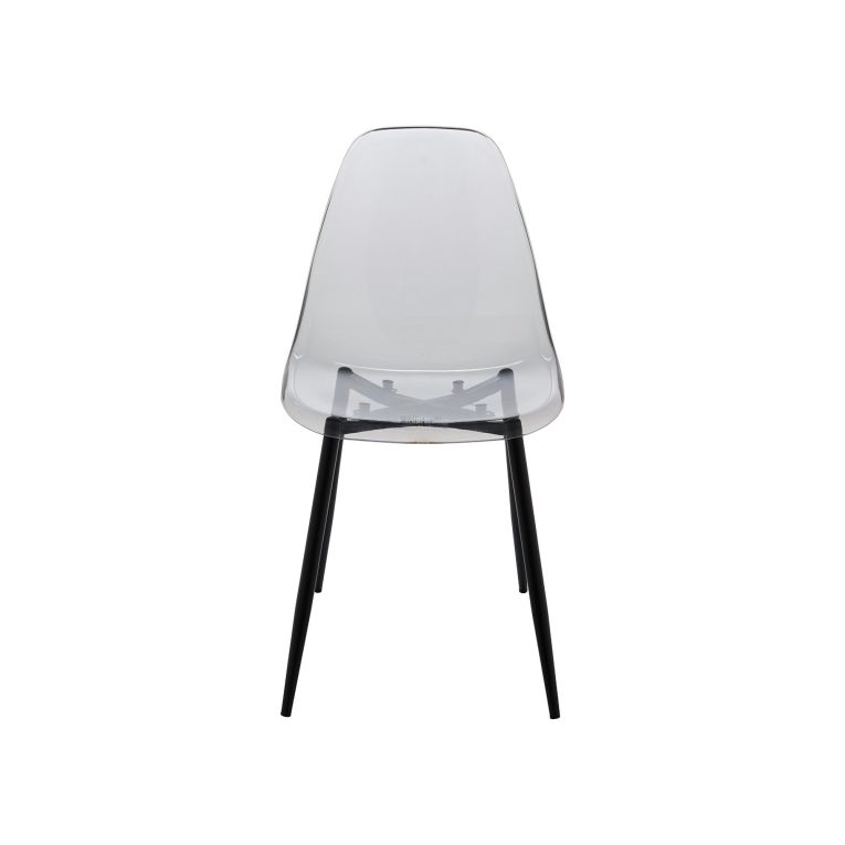 Sedia Grigio Fume 8 Sedie Peso Supportato 120 kg, Sfumatura Colore Struttura Fume - Amstrong