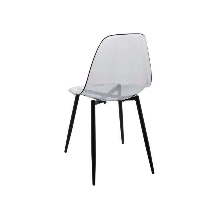 Sedia Grigio Fume 8 Sedie Peso Supportato 120 kg, Sfumatura Colore Struttura Fume - Amstrong