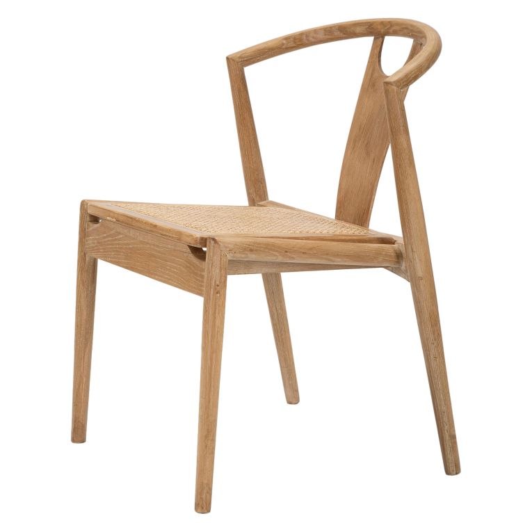 Sedia Marrone 2 Sedie Seduta in Rattan Intrecciato, Materiale Struttura in Legno - Ione