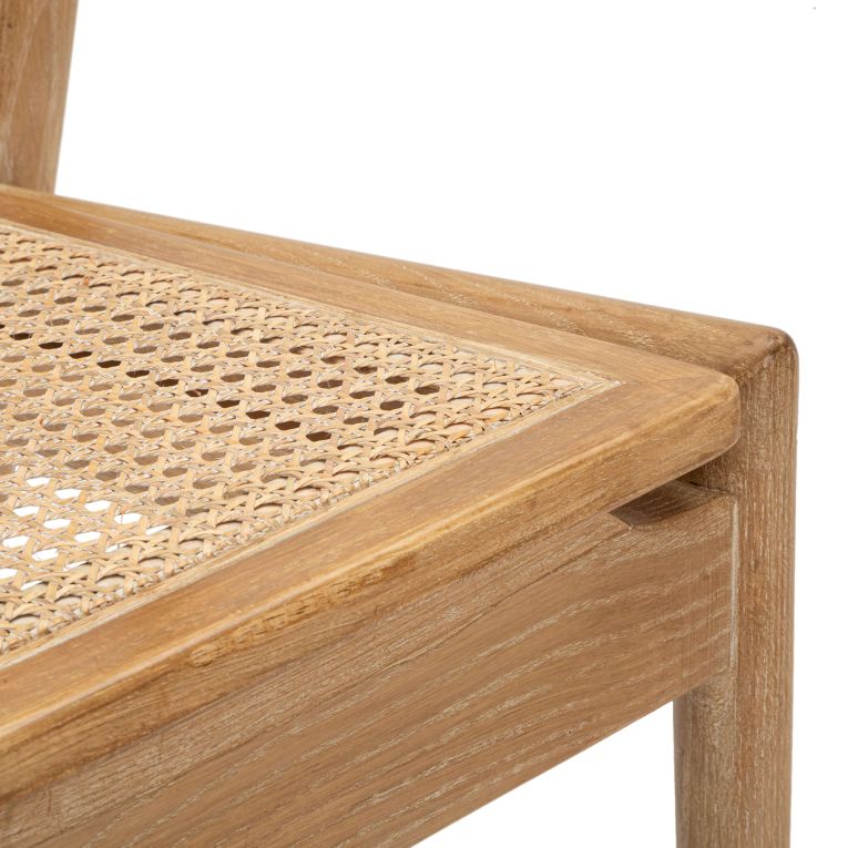 Sedia Marrone 2 Sedie Seduta in Rattan Intrecciato, Materiale Struttura in Legno - Ione