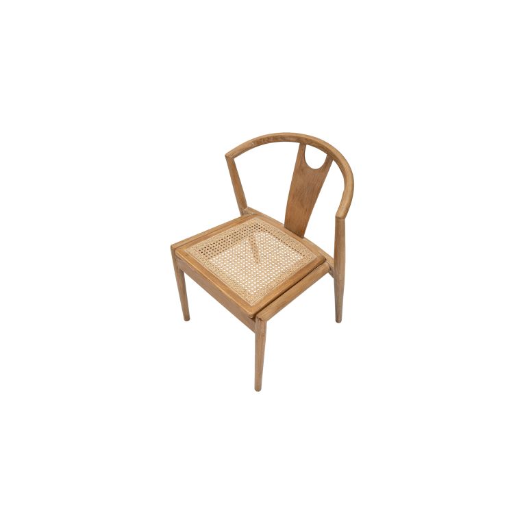 Sedia Marrone 2 Sedie Seduta in Rattan Intrecciato, Materiale Struttura in Legno - Ione