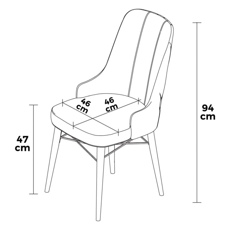 Sedia Marrone 6 Sedie Imbottito, Peso Supportato 120 kg - Cressa