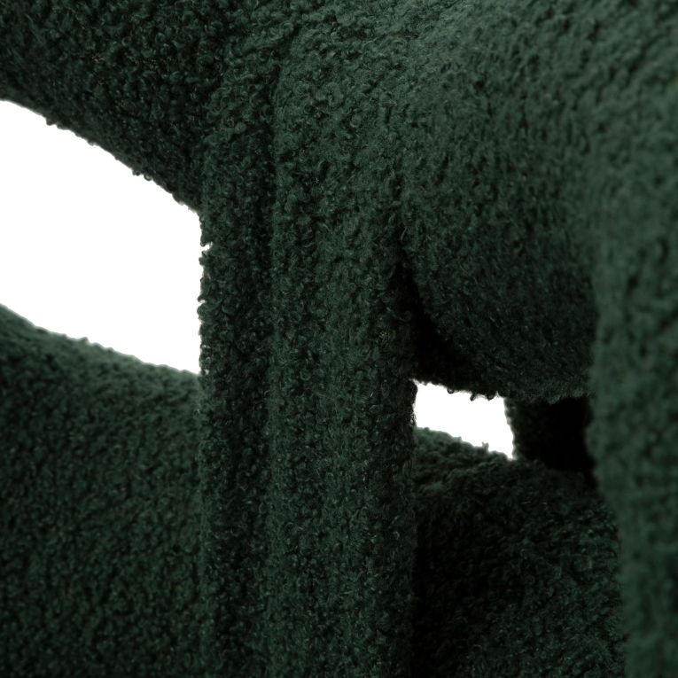 Sedia Verde oro una Sedia Seduta in Tessuto Effetto Bouclè, Imbottito - Rishik