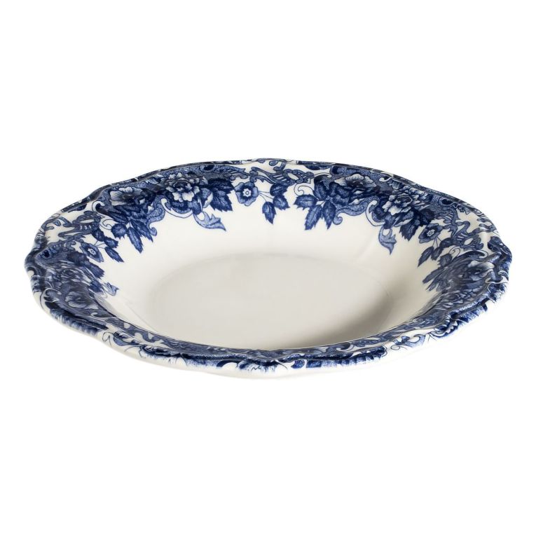 Servizio Piatti Bianco blu set da 24 Colore Struttura blu, Adatto per Lavastoviglie - Nosida