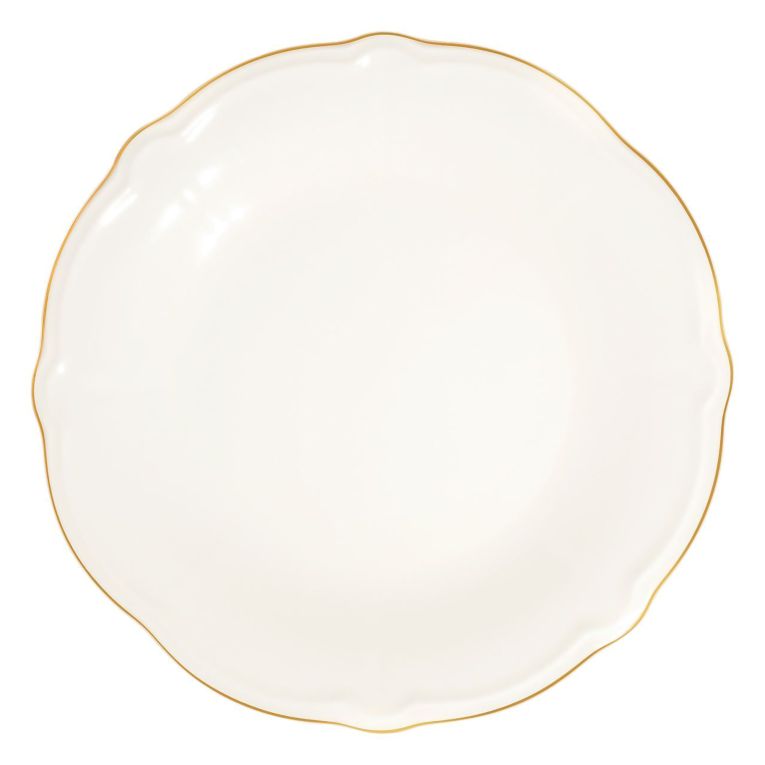 Servizio Piatti Bianco oro set da 24 Colore Struttura oro, Adatto per Lavastoviglie - Noraro