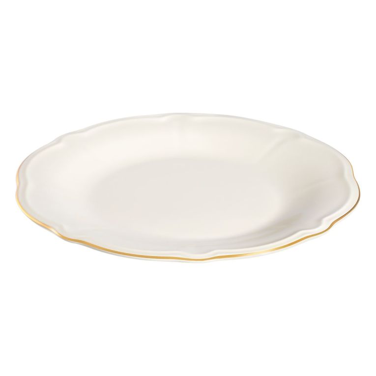 Servizio Piatti Bianco oro set da 24 Colore Struttura oro, Adatto per Lavastoviglie - Noraro