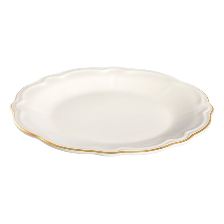 Servizio Piatti Bianco oro set da 24 Colore Struttura oro, Adatto per Lavastoviglie - Noraro