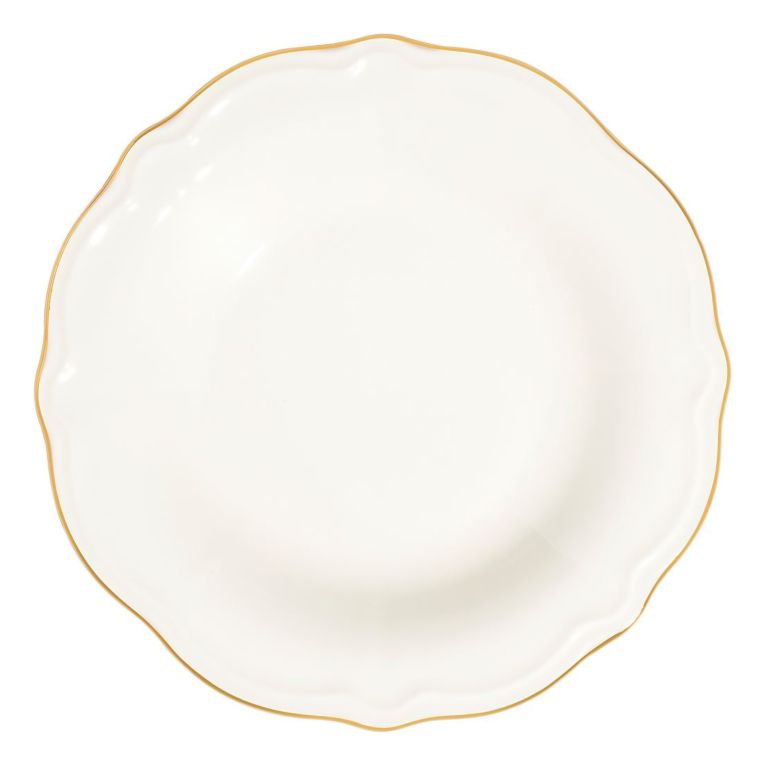 Servizio Piatti Bianco oro set da 24 Colore Struttura oro, Adatto per Lavastoviglie - Noraro