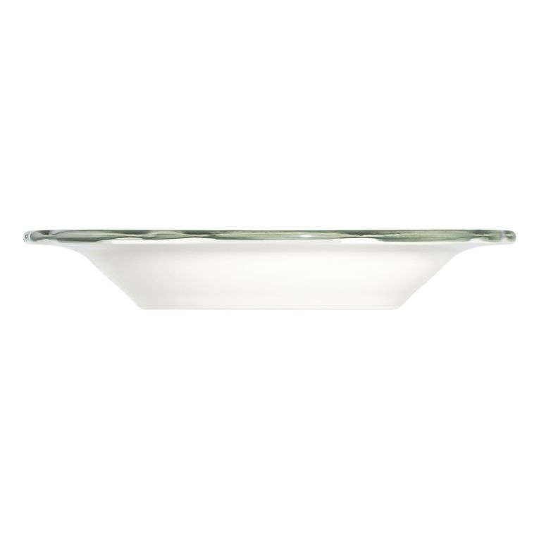 Servizio Piatti Bianco Verde set da 24 Colore Struttura Verde, Adatto per Lavastoviglie - Nonemare